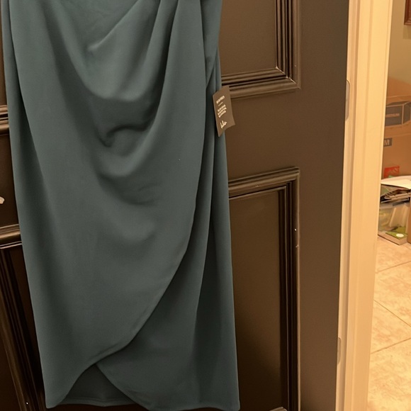 Lulus So Flirty Hunter Green One-Shoulder Cutout Asymmetrical Dress - Picture 7 of 7